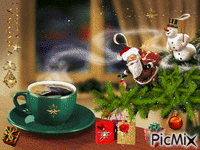 caffe natalizio - GIF animate gratis