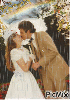 Concours "Couple sous la pluie" - GIF animé gratuit