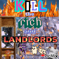 dispose of the rich and landlords GIF animata