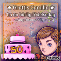 Grattis Camilla 2020 animasyonlu GIF