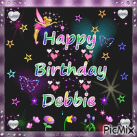 Happy Birthday Debbie - GIF animé gratuit