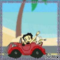 Concours : Femme conduisant une voiture - GIF animate gratis