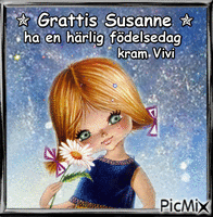 Grattis Susanne 2019 - Zdarma animovaný GIF