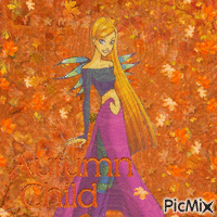 Autumn witch GIF animé