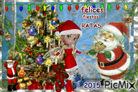 feliz navidad ratas 2015 ---1 - GIF เคลื่อนไหวฟรี