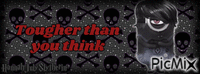 [Emo Minion - Tougher than you think - Banner] geanimeerde GIF