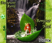 Au revoir avril ; bonjour mai - Darmowy animowany GIF
