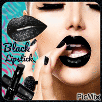 Black Lipstick - GIF animé gratuit