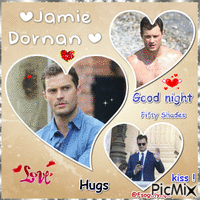 Jamie Dornan Good night geanimeerde GIF