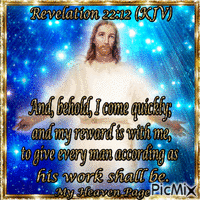 Revelation 22:12 KJV - GIF animado grátis