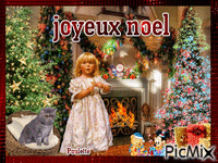 petite fille a noel Animated GIF