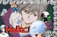 Kaworu Hello - GIF animé gratuit