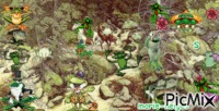 les grenouilles au pays des visages caché animovaný GIF
