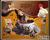 Cup of coffee for a new day animuotas GIF