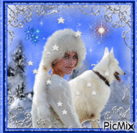Madame et son chien Animated GIF