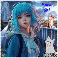 Manga Girl - Ingyenes animált GIF