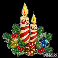 Christmas Candles - Free animated GIF
