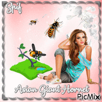 Asian giant hornet animovaný GIF