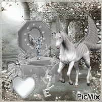 Silver Pegasus - GIF animé gratuit