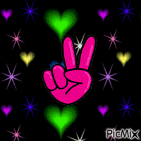 Peace and love - Free animated GIF