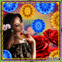 Colorful Portrait - Free animated GIF