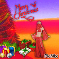 Christmas genie GIF animé
