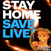 Stay Home animuotas GIF