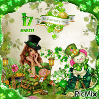 St. Patrick 17 March 动画 GIF