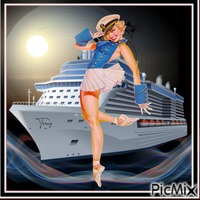 Sailor woman - Vintage - ücretsiz png