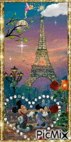 Topolino, Minnie e i loro amici a Parigi - Gratis animeret GIF