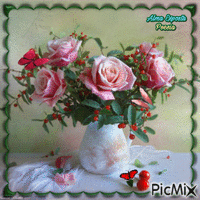 Rosas Rosas - GIF animado grátis