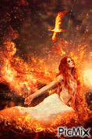 She's on fire - Besplatni animirani GIF