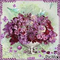 bouquet violet - GIF animado grátis