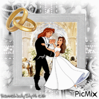 (♥)Belle & Adam's Wedding(♥) animovaný GIF