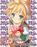 Len qui offre un cadeau - Gratis animeret GIF