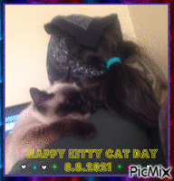 H@ppy K1tty Cat Day M3 4nd K1tty ( JIGGURL_PIXMIXR) Animiertes GIF