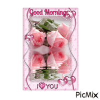 Good Morning Roses geanimeerde GIF