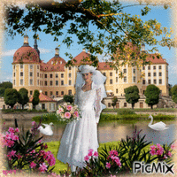 Braut in weiß - GIF animado gratis