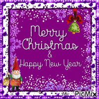 Merry Christmas and Happy New Year. Purple