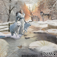 La belle et les loups par BBM animovaný GIF