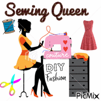 Sewing Queen анимиран GIF