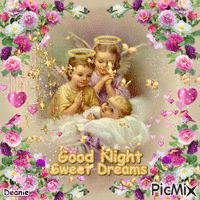 Good Night Sweet Dreams Angels - Безплатен анимиран GIF