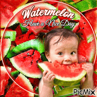 Have a Nice Day Watermelon Baby - GIF animé gratuit