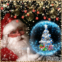 Santa Claus Babbo Natale Christmas laurachan - Gratis geanimeerde GIF
