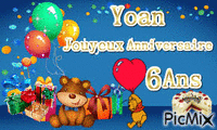 anniversaire de yoan - GIF animado gratis