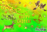 Hello Happy Easter - GIF animé gratuit