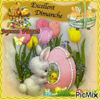 excellent dimanche joyeuses Pâques GIF animasi