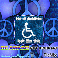 Not all disabilities looks like this GIF animado