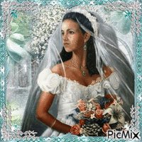 Romantisches Braut Porträt geanimeerde GIF