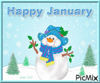 Happy January - Gratis animeret GIF